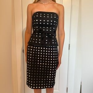 White House Black Market strapless set